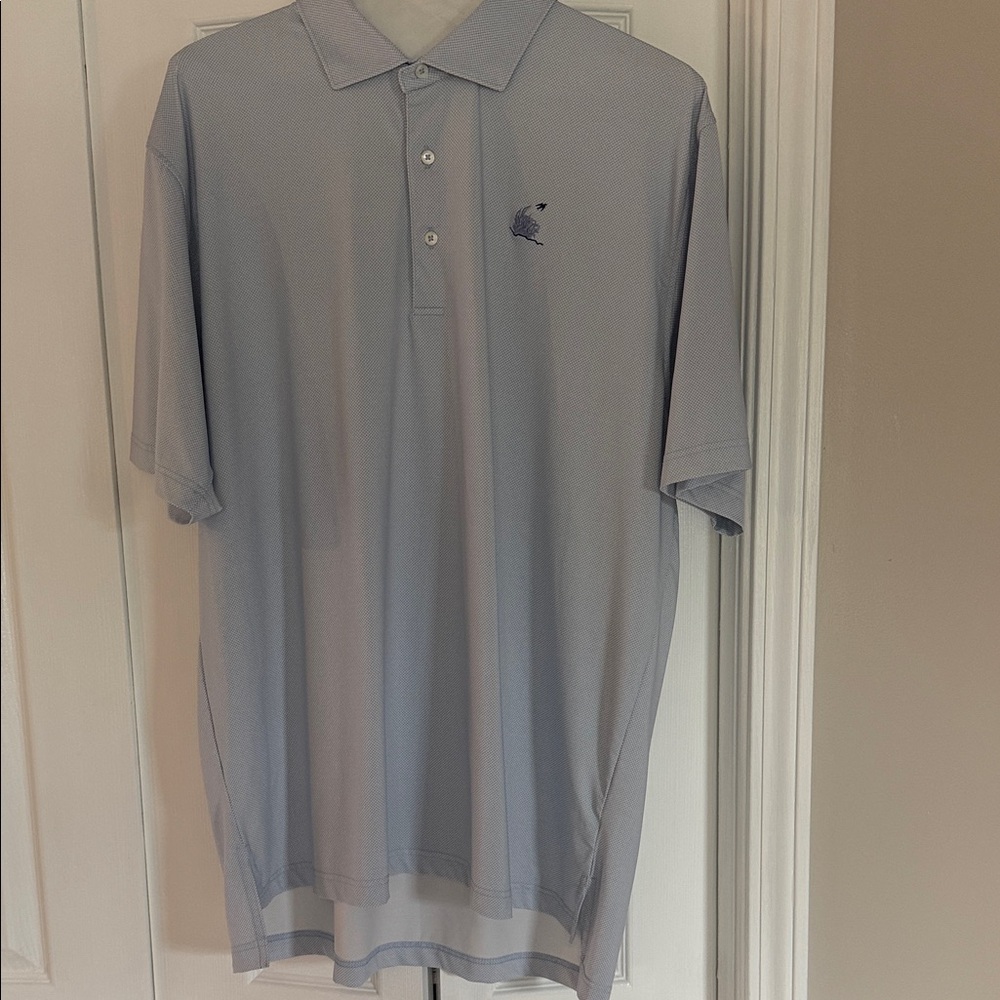 Men's Light Blue golf Polo Turtleson Shirt